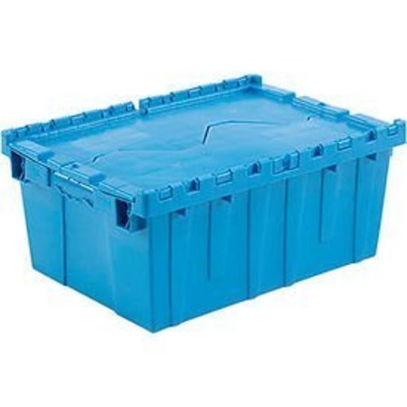 MONOFLO INTERNATIONAL Global Industrial„¢ Plastic Attached Lid Shipping and Storage Container 21-7/8x15-1/4x9-11/16 BL DC2115-09BLUE